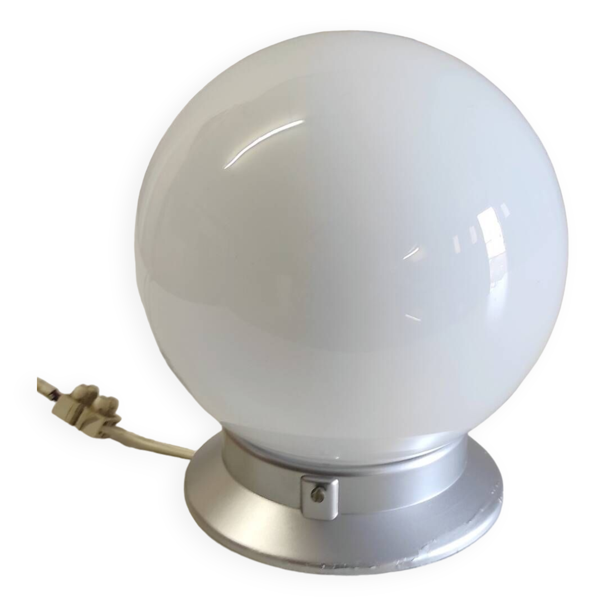 Opaline globe ceiling/wall light - mid. 20th century