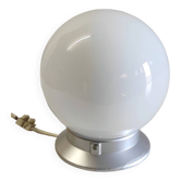 Plafonnier/applique globe opaline - mid. XXéme