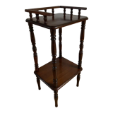 Phone table, wooden two trays