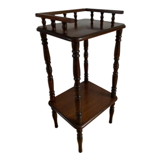 Phone table, wooden two trays