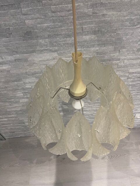 Vintage plexi lucite hanging lamp