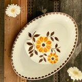 Oval serving dish - floral patterns