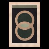 Collage on dated and signed paper without frame