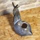 Zoomorphic glazed ceramic flower holder by Jean-Claude Raybaud