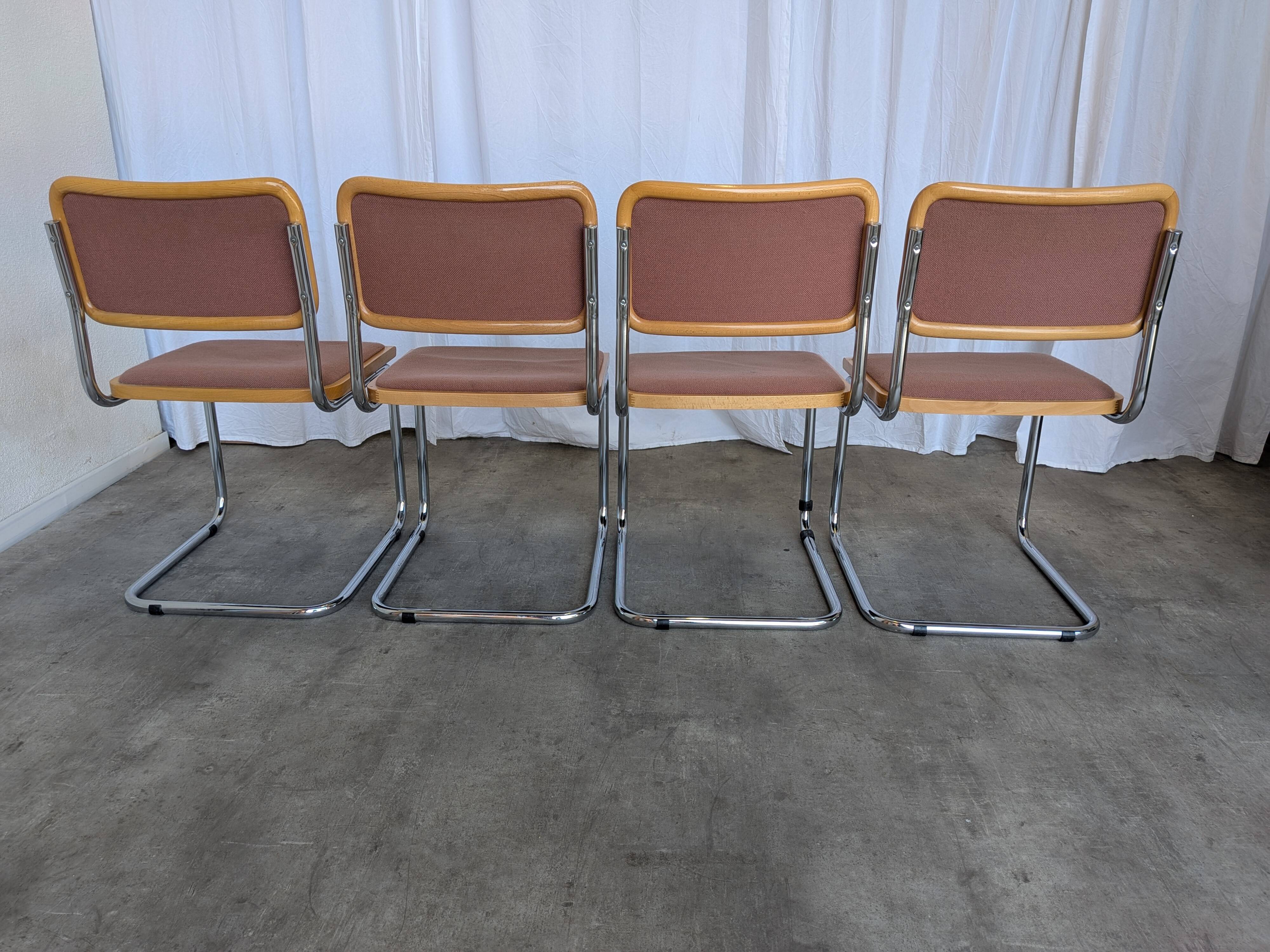 Set of 6 Vintage Cesca Chair by Bene Austria 1970s / Mid Century Chrome Din