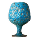 Fat Lava turquoise ceramic cup, blue crater ceramic vase, turquoise emaux, chalice, Cyclops