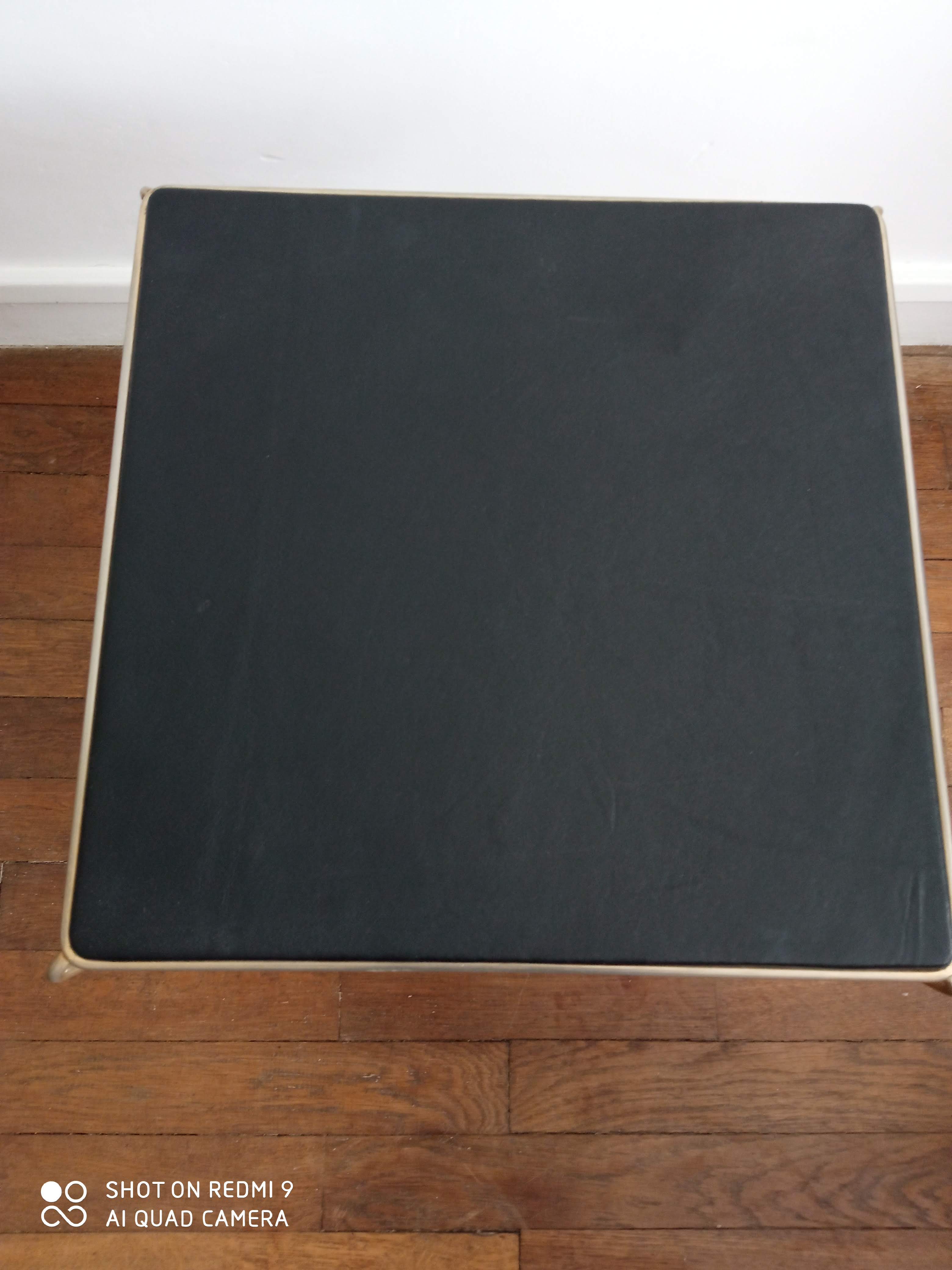1960s metal dore and scoubidou side table