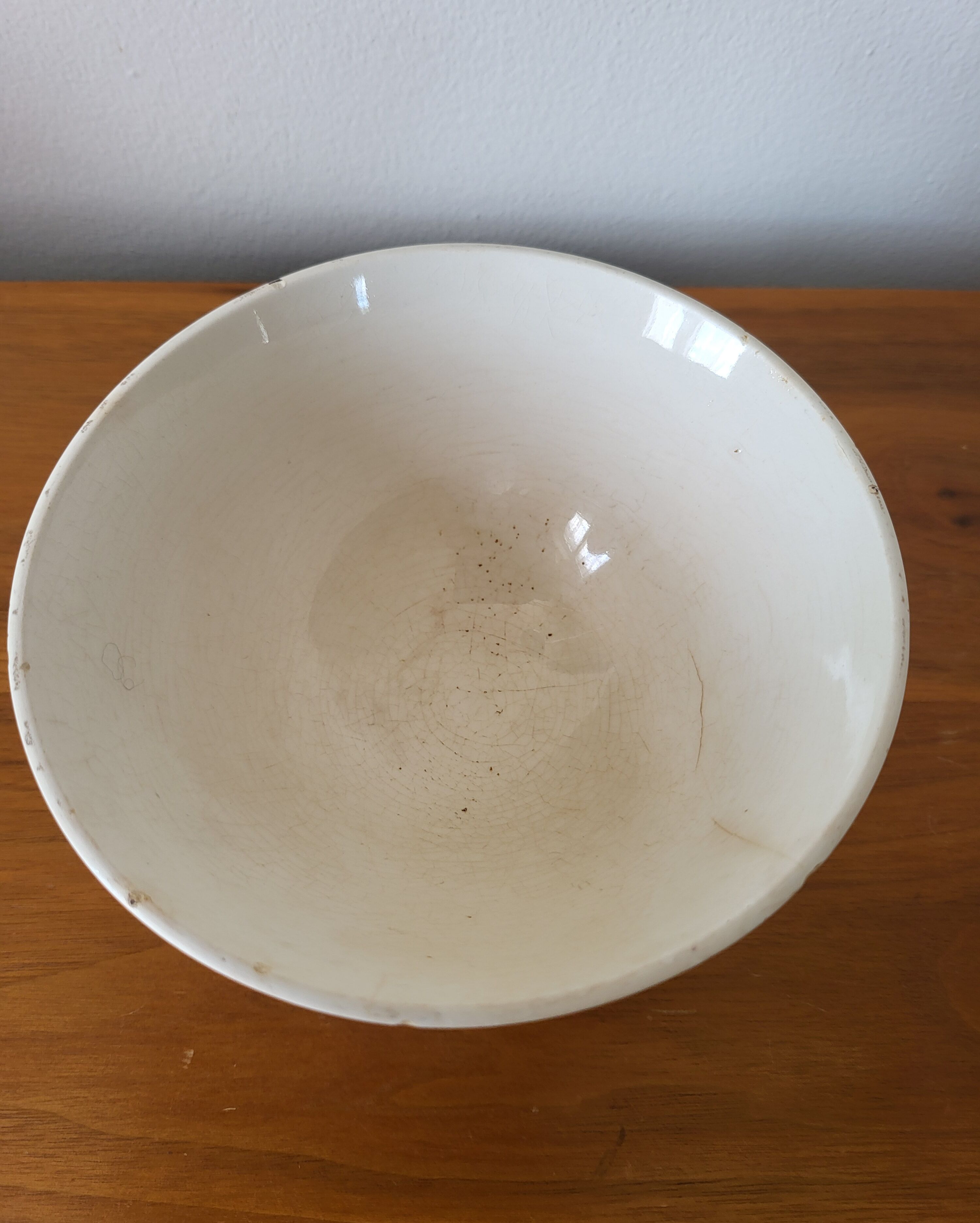Old Faience Bowl SARREGUEMINES Rose Decoration