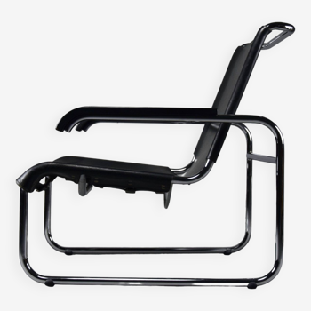 Chaise longue Marcel Breuer B35 noire et chromée Early Edition