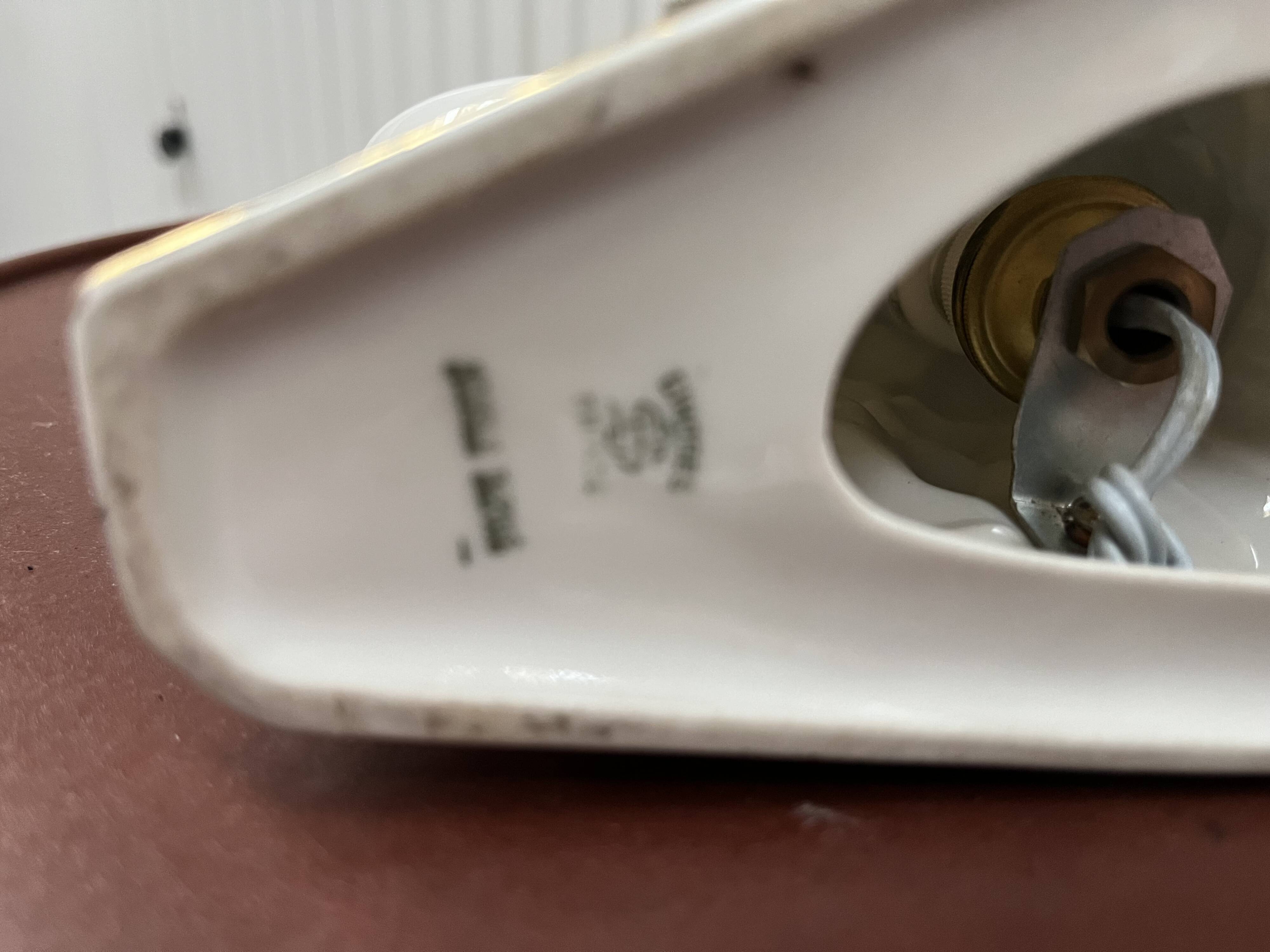 Art deco porcelain night light