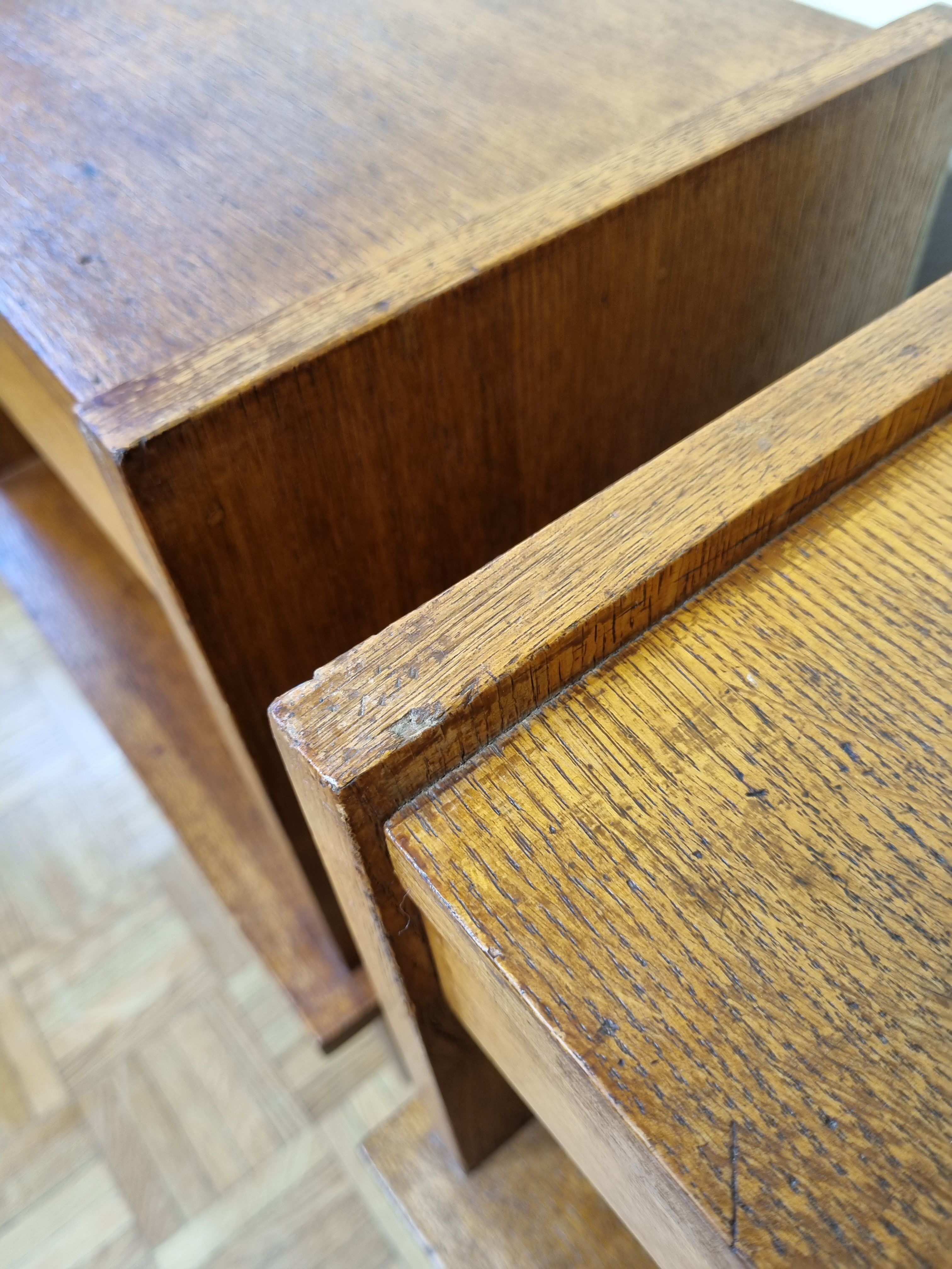 Paire de chevets en bois vintage années 50-60