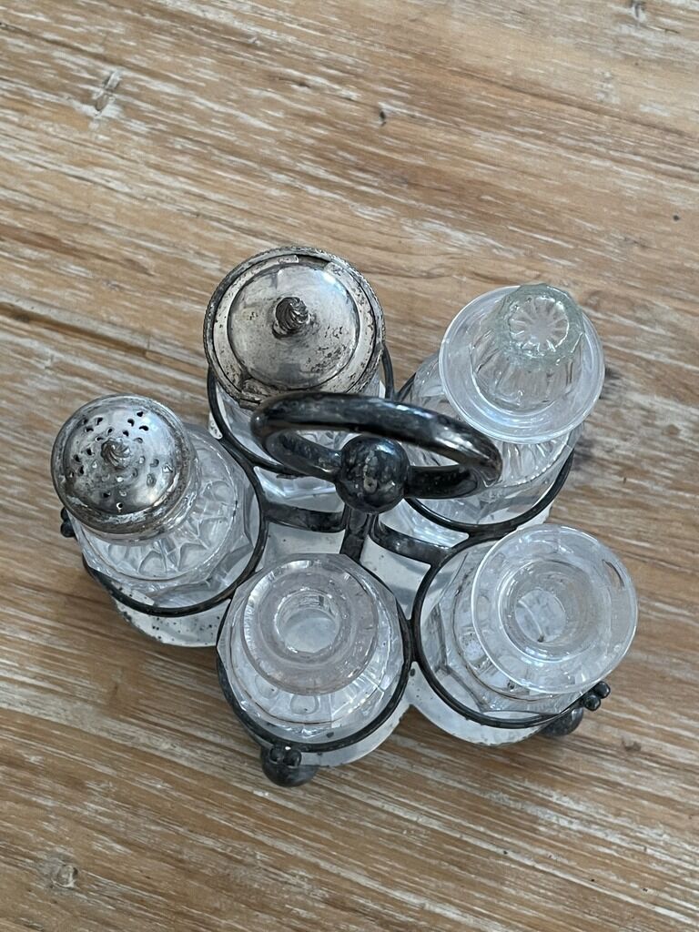 Vintage English condiment service