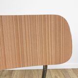 Formica chairs beige salmon pattern stripes