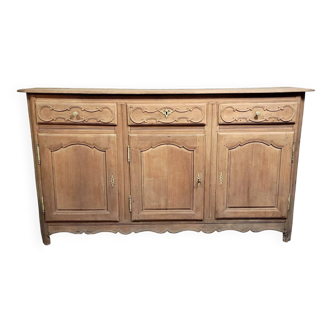 Louis XV period sideboard in solid wood with an air-abrasive finish