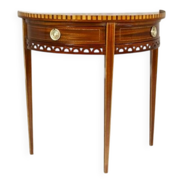 Semi-Circular Mahogany Wall Table, Early 20th Century