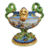 polychrome faience cup – Decorated with fantastical characters and animals