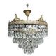 Bronze and Crystal Ceiling Light