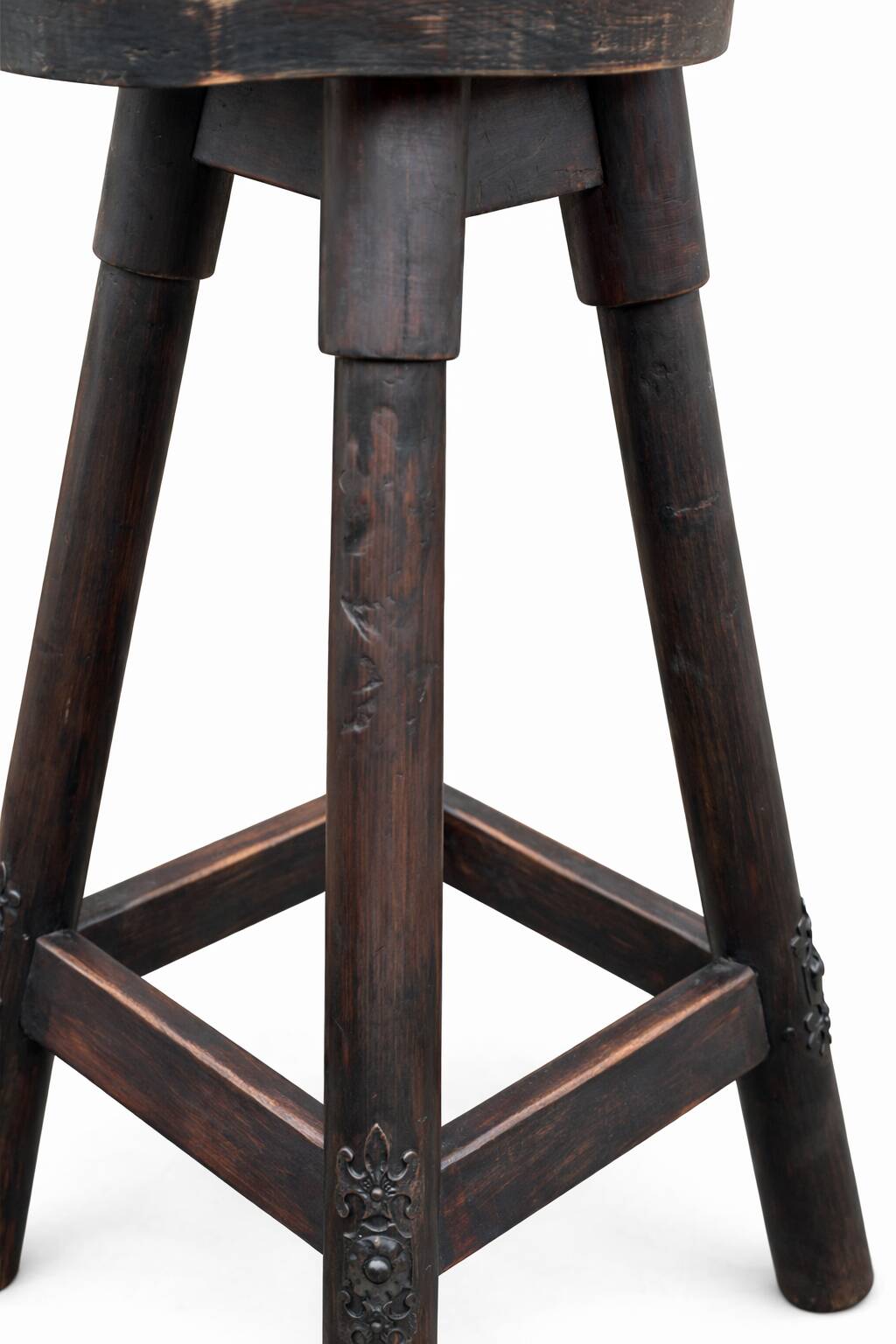 Tabourets de bar bois style Catalan Espagnol 1960s