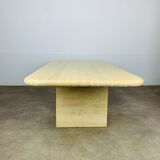 Rectangular travertine coffee table