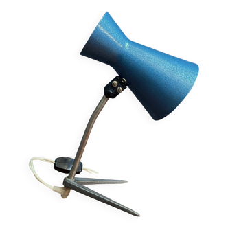 Blue metal desk lamp 1960s