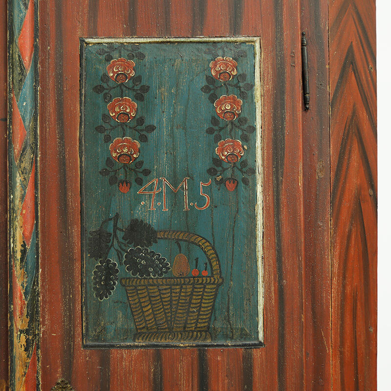 Cabinet de mariée peint d'art populaire, 1845