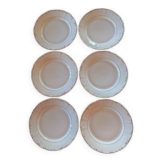 Assiettes plates en porcelaine