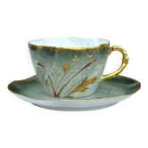 Collectible cup / saucer in egg shell porcelain - Art Nouveau