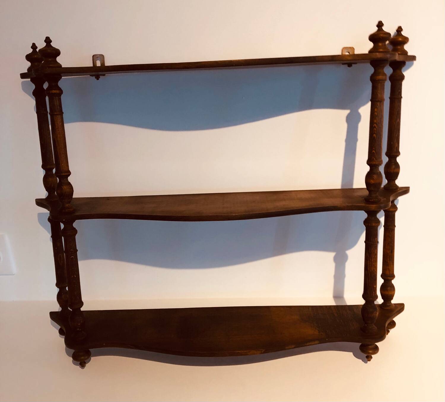 Wooden wall shelf