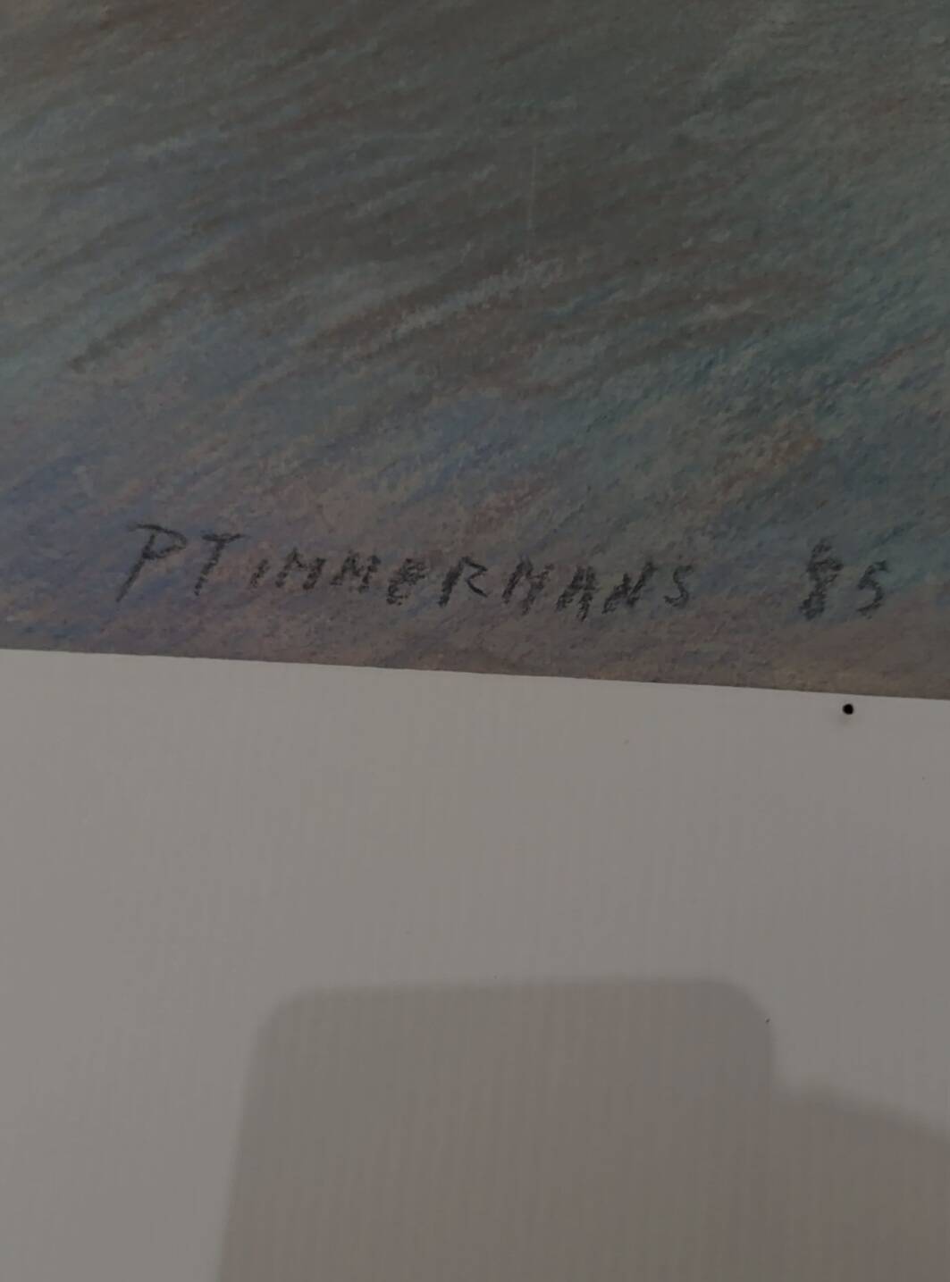 Pastel tekening, titel de Bewustwording, kunstenaar P. Timmermans, Belgium