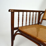 Fischel canned armchair with rack and pinion around 1910