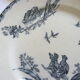 Lot of 4 plates flat land of iron Lunéville model chick