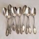 Set of 11 small vintage silver-plated metal spoons