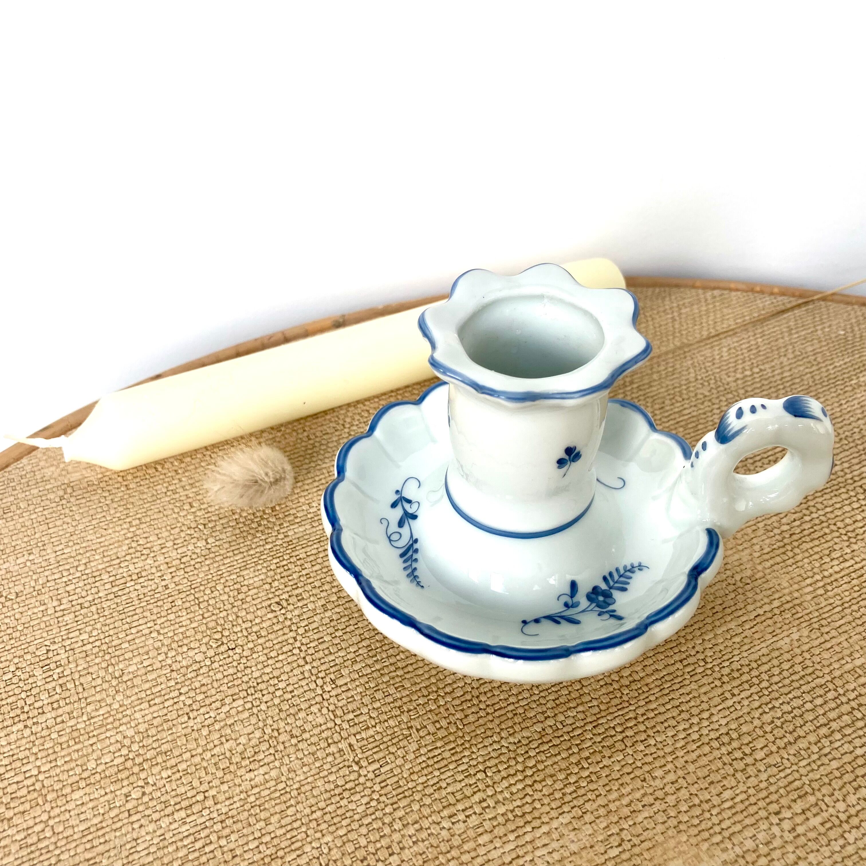 Limoges porcelain candle holder