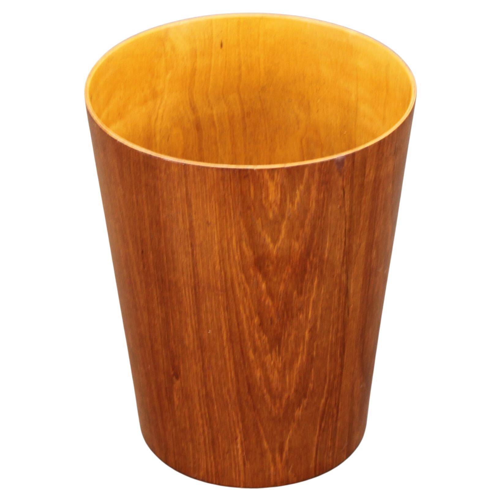 Panier en papier en teck suédois des années 1960, conçu par Martin Åberg pour Servex.