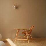 Rattan desk and chair set