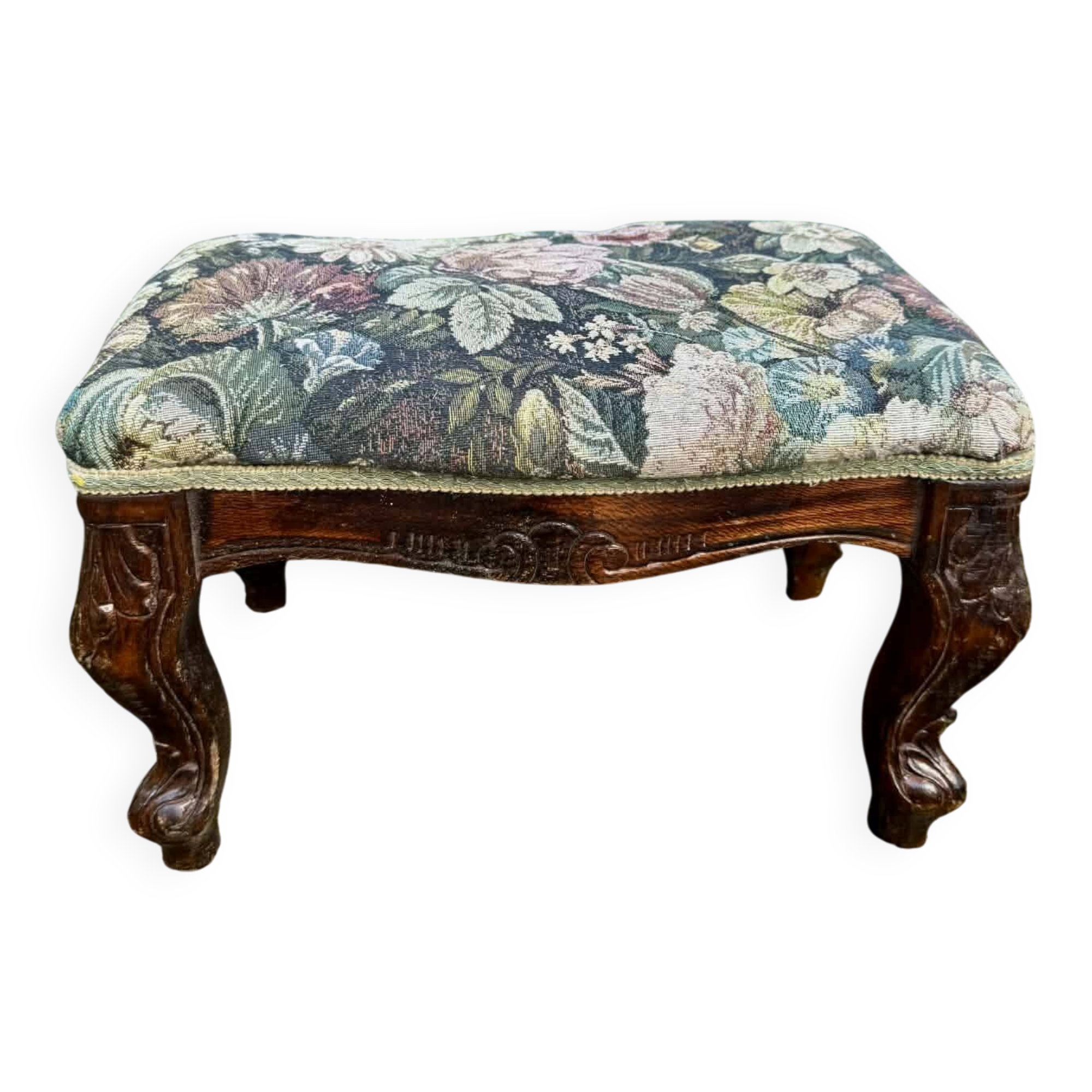 Louis XV style baroque footrest antique