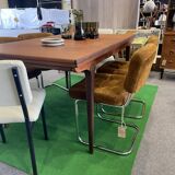 Roche Bobois cognac suede chairs