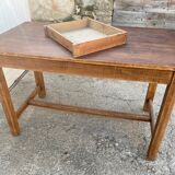 Solid oak farmtop table with 1 drawer