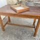 Solid oak farmtop table with 1 drawer