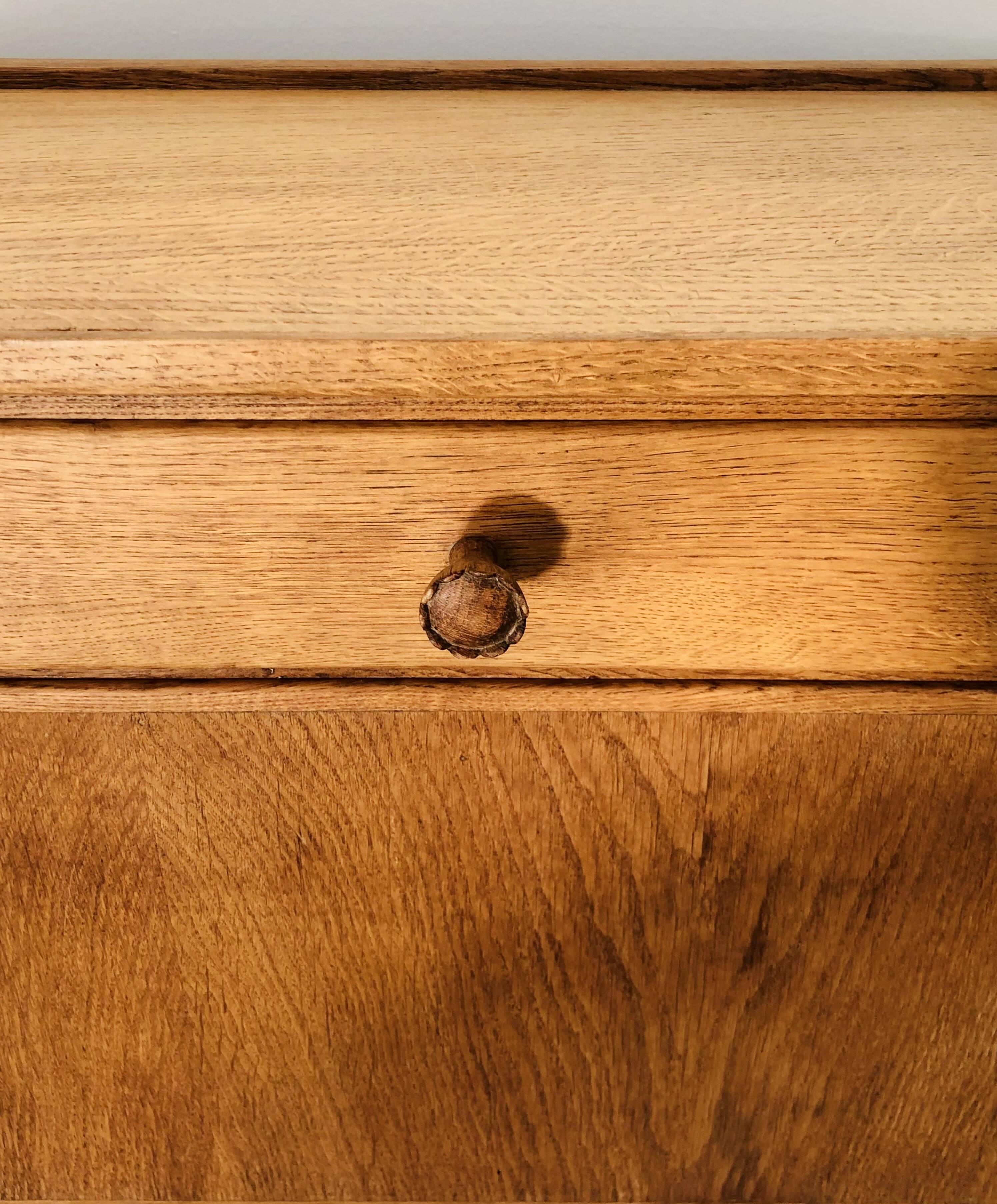 Oak bedside tables (x2); Italy 60s