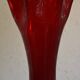 Red Murano glass vase