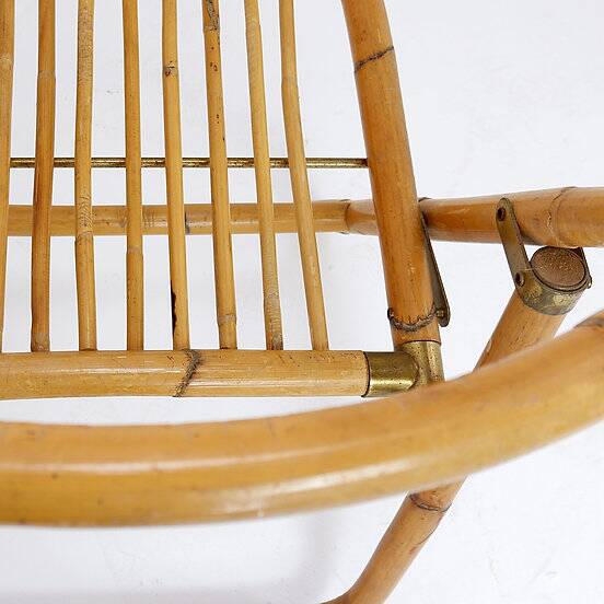 Mid-Century Italian Bamboo Dal Vera Folding Chair, 1960s