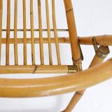 Mid-Century Italian Bamboo Dal Vera Folding Chair, 1960s