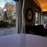 Salviati soliflore vase Aria Piccolo model in transparent ribbed glass