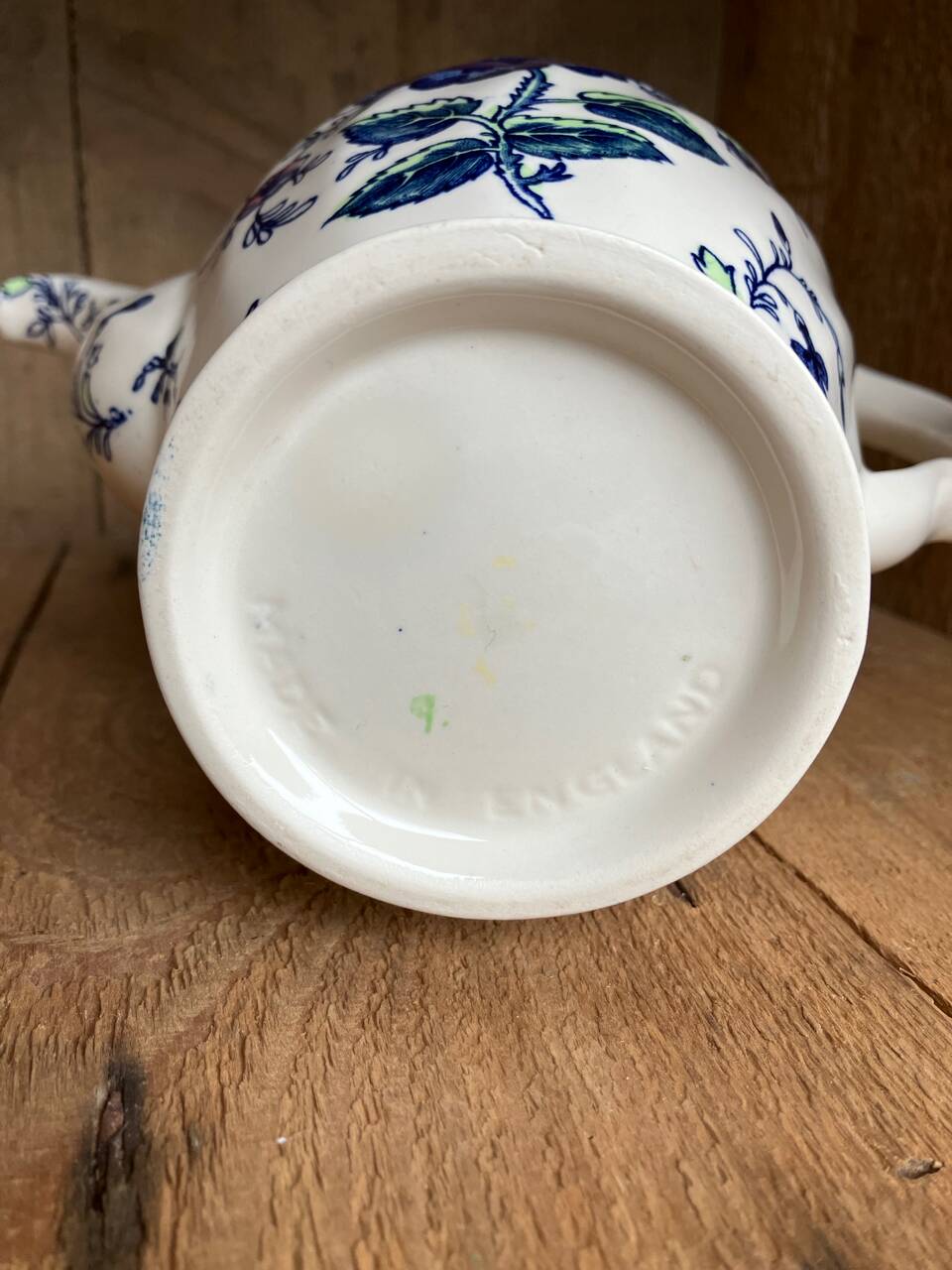 Vintage Johnson Bros Rose Chintz blue coffee maker