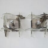 Italian Murano Glass Wall Lamps by Carlo Nason for Mazzega, 1970s, Set of 2