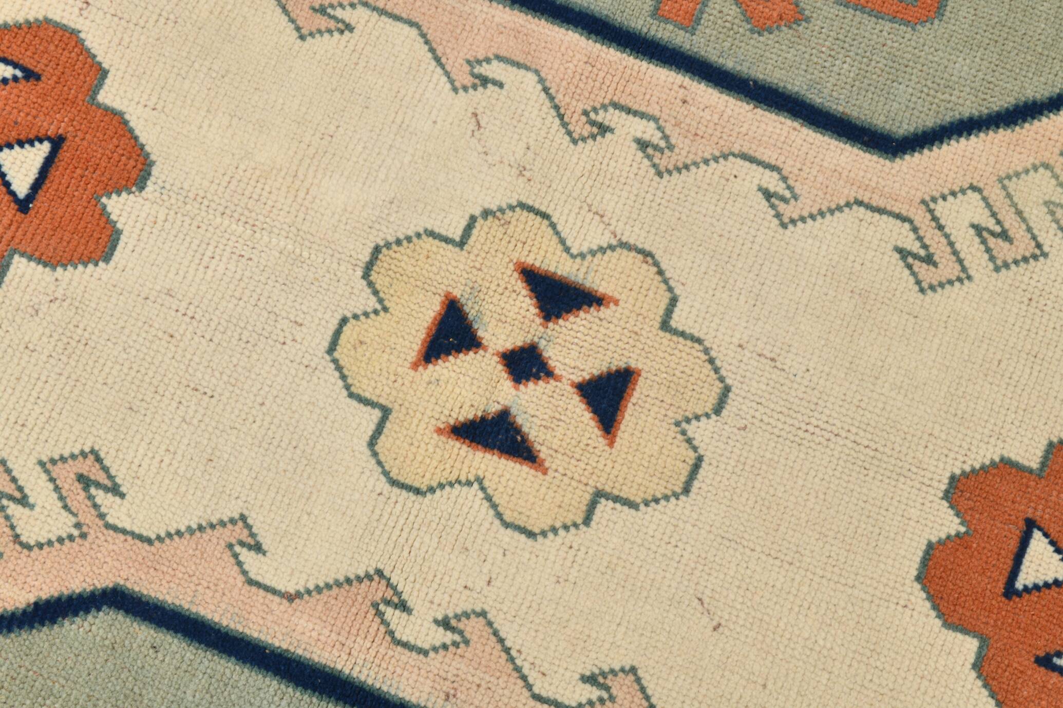 7x10 Vimtage Beige Orange Large Area Vintage Rug, 203x292 Cm