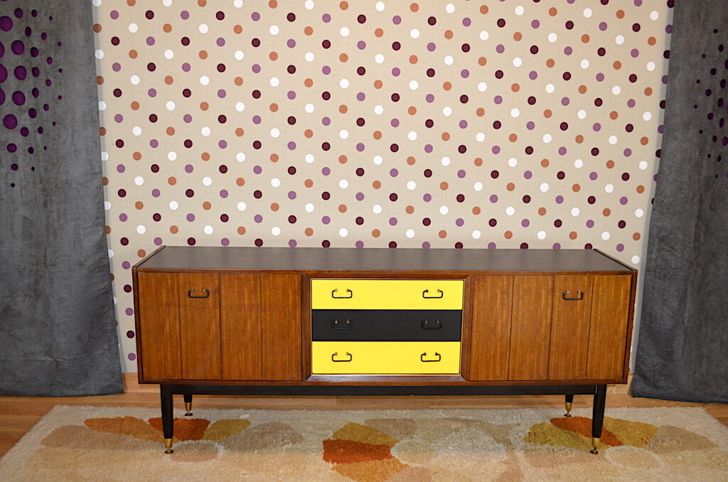 Scandinavian sideboard & vintage revamped teak