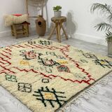 Handcrafted Moroccan Berber carpet 195 x 155 CM