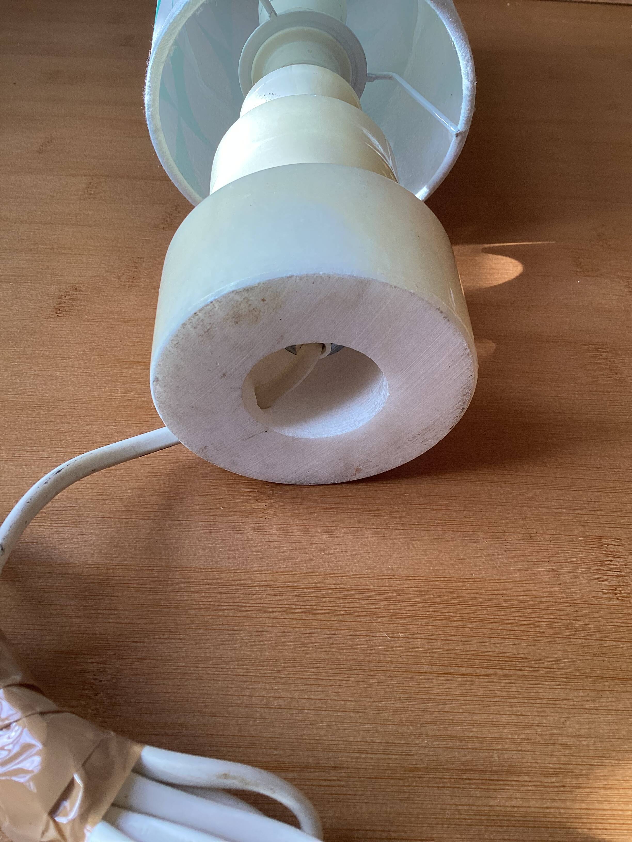 Vintage alabaster foot lamp